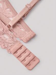 Floral Lace Underwire Bra Lingeriefor Summerfor Summer - Dusty Pink - View 3