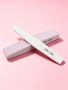 指甲锉，双面砂纸指甲锉，美甲用品，适用于天然指甲，专业可重复使用，指甲和足部修复，弧形 - 灰色 - 查看 6