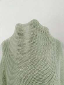 Rafferiza Cardigan Wanita Lengan Panjang Warna Polos Kasual Serbaguna untuk Perjalanan, Warna Hijau Sage, Musim Gugur - Mint Green - View 3