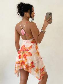Sirith Gorgeous Dopamine Beach Backless Dress For Women - Multicolor - View 2