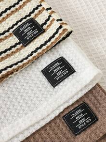 SHEIN 6pcs Kids Summer Clothes Young Boy Comfortable Casual Style Crew Neck Short Sleeve T-Shirt Striped T-Shirt Top Woven Label Decoration Shorts 2pcs Set Ultra High Cost-Performance Multi-Piece Set Suitable For Outdoor Play Street Style Party Home Casual - Multicolor - View 4