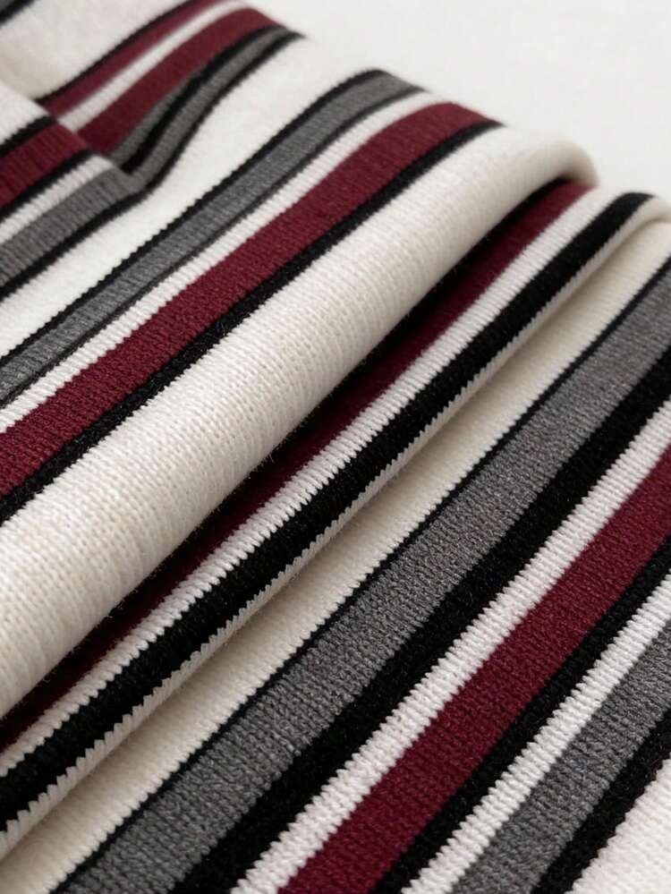 Infant/Toddler (Boy) Polo Collar Striped Short Sleeve Spring/Summer Knit Top