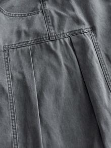 AXEPEAK Quần dài cotton twill giặt mài màu xám phong cách casual sang trọng nhẹ nhàng - Xám - Xem 9