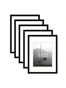 1Pc Black Photo Frame Versatile Design For Wall Or Tabletop Display Multiple Photo Sizes Hanging Or Standing Minimalist Modern Style For Living Room Bedroom Office Home Decor Gift - multicolor - View 8