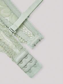 Hourtrue Lace Lingerie Set (With Underwire, Triangle Panty)For Summerfor Summer - Olive Green - View 5