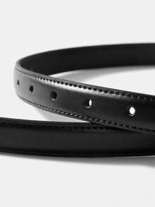 MOTF PREMIUM CINTURÓN DE MODA CON HEBILLA LÍNEA DE COCHE MARRÓN PRE - Negro - Ver 7