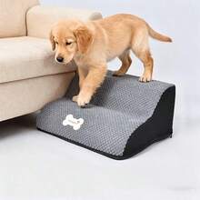 Double-Layer Pet Stairs, Curved Slope For Dogs And Cats, Lightweight Washable Easy-To-Clean Indoor Ladder, Suitable For Small Dogs And Cats, For Pet Stores And Homes, For Sofas And Chairs, Durable And Strong, Accessory For Corgi Dogs - Light Grey - View 7