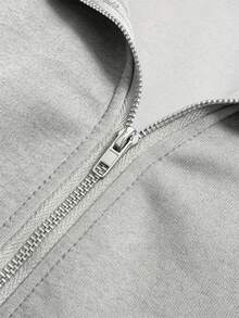 Airaco American Retro Half-Zip Niche Sweatshirt - Grey - View 5