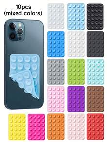 Double-Sided Suction Cup Phone Holder, Each Side Has 24 Suction Cups. Detachable Phone Stand, Waterproof, 360° Rotation. Suitable For Bathroom Wall, Glass Mirror, Vanity, And Other Smooth Surfaces, Not Suitable For Rough Walls. Fits All Phones And Mini Tablets. - Multicolor - View 21
