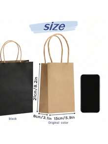 Kantong Kertas Ukuran Besar dengan Pegangan, Kantong Hadiah Berbagai Ukuran, Kantong Belanja Kertas, Kantong Kerajinan, Kantong Produk untuk Pesta Ulang Tahun - MultiWarna - View 9