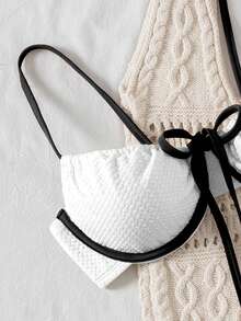 Swim Basics Bộ đồ bơi đi biển đi nghỉ mát màu tương phản dành cho nữ - Nhiều màu - Xem 3