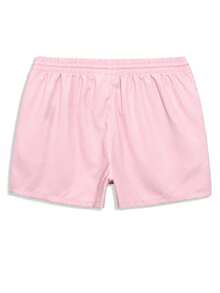 Manfinity Swimmode Pantalones de playa con cordón, cremallera, bolsillos y textura acanalada para hombre - Rosa - Ver 4