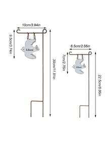 Haus Hana Courtyard Pigeon Flower Decoration, Japanese Style Iron Flower Garden Balcony Ornaments, Grocery Decoration Succulent Pot Flowerpot Metal Decoration Inserts, Multi Style Courtyard Decoration Inserts For Lighthouses, Outdoor Courtyard Label Stakes. - multicolor - View 4