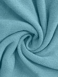 EMERY ROSE Spring/Summer Elegant Fitted Textured Knit Women's Cami Dress - Blue - View 3