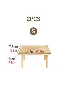 1-Piece Hamster 2-Tier Activity Platform, Natural Rattan & Wood Climbing Exploration Exercise Toy For Cage, Enrichment Center For Dwarf Rabbits Gerbils Must Have - Multicolor - View 13