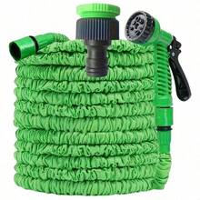 7.5-60英呎可伸縮綠色水管，配備7合1可調節噴嘴，適用於洗車、草坪灑水、植物澆水、寵物洗澡等，全年可用，附接頭水管 - 多色 - 查看 1