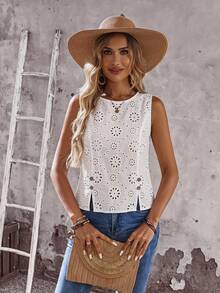 EMERY ROSE Áo sơ mi nữ mùa hè, trang phục đi chơi cho nữ, trang phục đi du lịch cho nữ, áo top nữ đi chơi, trang phục đi xem hòa nhạc đồng quê cho nữ, áo top mùa hè dễ thương, trang phục đi chơi, trang phục đồng quê cho nữ, áo top nữ đi chơi - trắng - Xem 4