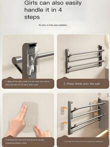 Rak Sepatu Gantung Dinding Tanpa Pengeboran, Rak Sepatu Lipat Dua Lapis Aluminium, Dengan Lubang Drainase, Solusi Penyimpanan Kamar Mandi, Rak Sepatu Rumah Tangga, Rak Sepatu Gantung, Cocok Untuk Ruang Sempit, Kehidupan Apartemen, Penyimpanan Kamar Mandi, Ideal Untuk Keluarga Dan Penyewa, Menghemat Ruang, Pindah Ke Rumah Baru - Grey - View 6