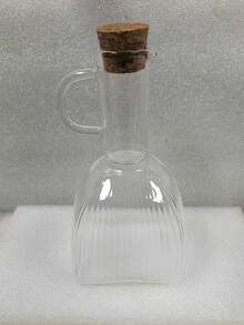 1/3pcs 350ml Glass Oil Bottle Jar With Lid And Handle, Transparent Cooking Olive Oil Container, Kitchen Seasoning Rack - View 11