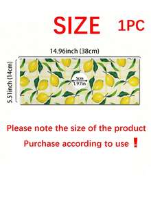 1PC Standard Size Diatomite Anti Slip Splash Proof Reusable Quick Drying Lemon Pattern Faucet Mat For Kitchen Sink Dish Drying Bathroom Countertop Organizer Home Storage Must Have - Multicolor - View 6