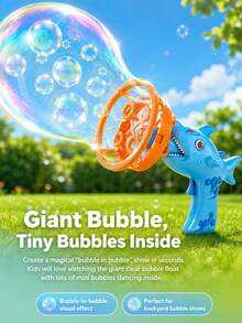 MINKOJA 2-In-1 Dinosaur/Unicorn Bubble Machine, Featuring A Double-Layer Large Bubble Design, One-Touch Operation For Massive Bubble Output, And 360° Leak-Proof Construction. A Fun Toy For Summer Outdoor Activities And Parent-Child Bonding. - Multicolor - View 3