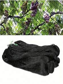 1PC 7.5m X 15m Heavy Duty Durable PVC Black Mesh Anti Bird Deer Squirrel Protection Netting Reusable Outdoor Garden Animal Enclosure Plant Vegetable Poultry Pen Net Cover Year Round Farm Home Security Accessories Must Haves - Black - View 7