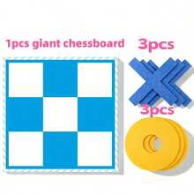 1 set/7 buah Permainan Tic Tac Toe Raksasa, Termasuk Papan Permainan dan 6 buah Keping Permainan, Tantangan Interaktif untuk Banyak Pemain, Cocok untuk Membangun Tim, Kerja Sama dan Kesenangan, Pertemuan Keluarga, Aktivitas Luar Ruangan, Hiburan Pantai - MultiWarna - View 11