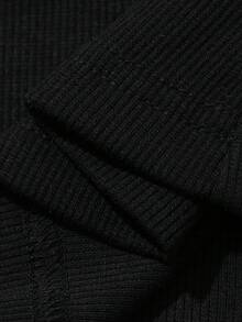 FRIFUL Tank Top Wanita Warna Hitam Slim Fit Model Halter Neck untuk Musim Panas - Hitam - View 2