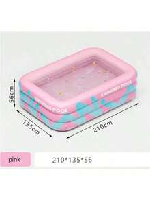 1 Pc PVC Inflatable Swimming Pool With Double-Layer Airtight Valves And A Bottom Drain Device. It Requires No Power Supply And Comes With Various Accessories, Making It Ideal For Outdoor Water Parties. - One Size Fits All - View 3