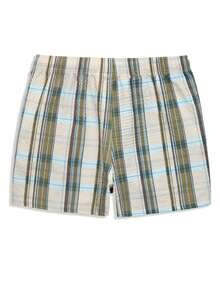 Horizaway Quần short nam đi biển phong cách casual họa tiết kẻ caro dây rút cho kỳ nghỉ - Nhiều màu - Xem 5