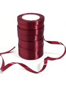 1 cuộn ruy băng satin màu đỏ rượu vang bóng 22 mét, màu trơn, dùng cho thiệp mời đám cưới DIY, gói quà nước hoa cô dâu, trang trí tiệc, dự án may vá, phụ kiện cưới cô dâu, vật dụng đám cưới, trang trí tiệc DIY, gói quà - Rượu vang đỏ - Xem 10