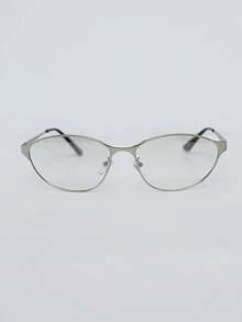 MUSERA Silver Metallic Rim Glasses Spring Summer Vacation Sexy Holiday Accessory Y2k Girly Festival Ibiza Tides And Tan Lines - Gradient Silver - View 2