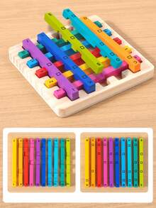 MINKOJA Rainbow Wooden Stick Logic Puzzle, Montessori Educational Toy For Kids 3+, Focus & Spatial Thinking Training Game With 120 Advanced Challenges, Parent-Child Interactive Gift - Multicolor - View 4