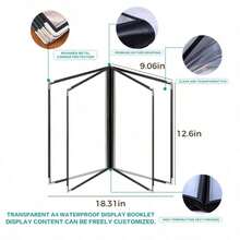 One A4-Sized Transparent Leather Binder, Menu Display Book, Transparent PVC Binder Recipe Book, Restaurant Menu Holder, Restaurant Cash Register Clip, Restaurant Menu, Kitchen Storage, Kitchen Accessories, Restaurant Menu Display Clip. - Multicolor - View 3