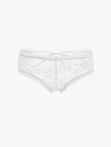 Bisouelle 3 chiếc/gói quần lót ren màu trơn - Nhiều màu - Xem 3