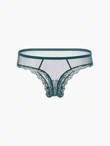 Bisouelle Ladies' Lace & Mesh Bra & Panty Lingerie Setfor Summerfor Summer - Dark Green - View 5