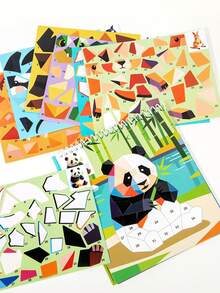 POKOJA LAND Interactive 3D Puffy Sticker Dress-Up Craft Kit, 2-In-1 Puzzle And Creative Decoration Activity For Kids, Fine Motor Skill Development Toy - Multicolor - View 7