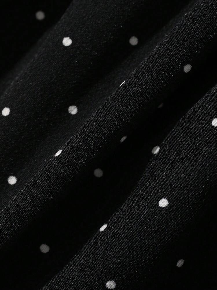 Women's Summer Polka Dot Korean Style Cute Pleated Waist Fluffy Mini Skirt