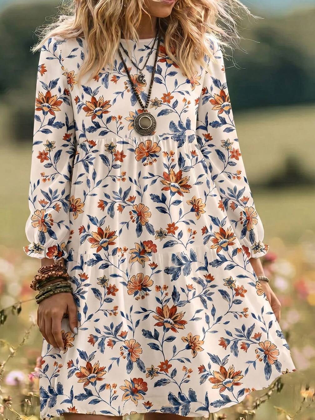 knee length smock dress GHOST Harper Knee Length Smock Dress