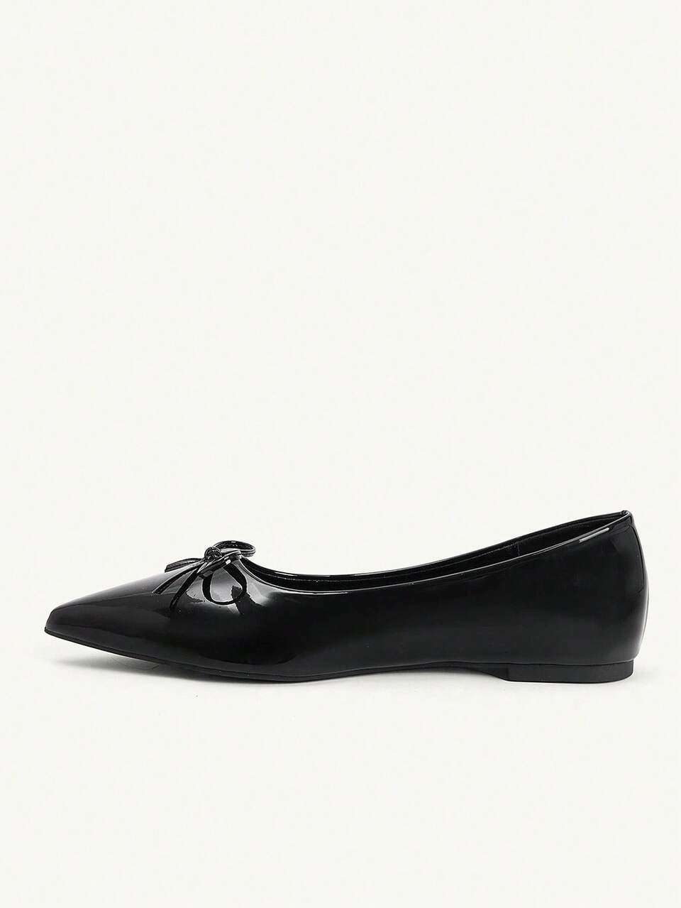 CUCCOO CHICEST Ladies Black Bow Fashion Versatile Flat Shoes