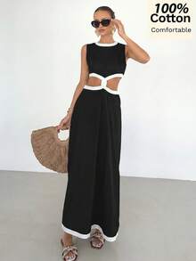 Siren Gaze Nuevo vestido de encaje para mujer primavera/verano - Negro - Ver 4