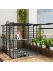 Modular Kitten Cage, Cat Play Fence, Cat House, Suitable For Kittens And Kittens, Indoor And Home Use. - Multicolor - View 3
