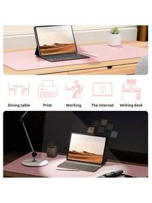 Leather Non-Slip Desk Mat, Large Mouse Pad, Waterproof PU Leather Desk Protector, Keyboard And Computer Mat, Writing Pad-Perfect For Both Office And Home Use. A Minimalist, Multi-Purpose Coffee Table Mat And Makeup Mat That's Easy To Clean And Store. - Multicolor - View 7