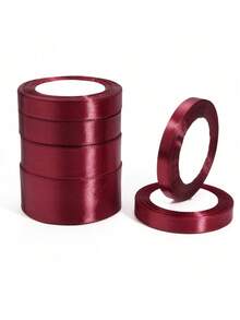 1 cuộn ruy băng satin màu đỏ rượu vang bóng 22 mét, màu trơn, dùng cho thiệp mời đám cưới DIY, gói quà nước hoa cô dâu, trang trí tiệc, dự án may vá, phụ kiện cưới cô dâu, vật dụng đám cưới, trang trí tiệc DIY, gói quà - Rượu vang đỏ - Xem 14