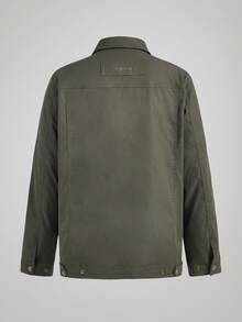 Chaqueta nueva de hombre para otoño/invierno OFFICEAU, chaqueta casual de moda versátil con cuello de solapa, chaqueta militar con botones y múltiples bolsillos en verde, chaqueta retro, de primavera a verano - Caqui - Ver 4
