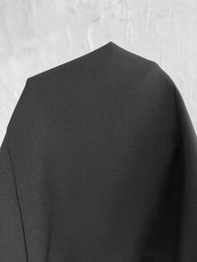 SHEIN Tall Áo vest nữ không tay dáng peplum, áo gile có khóa kéo phía trước, áo vest đen thanh lịch cho phong cách công sở đến dạ hội, áo blazer không tay, áo peplum, áo vest đen, áo vest may đo, sang trọng tinh tế, trang phục công sở tối giản, áo blazer có cấu trúc, áo blazer cơ bản màu trơn cổ tròn, khóa kéo phía trước, viền bèo nhún, áo blazer công sở đa năng, áo blazer không tay công sở - màu đen - Xem 8