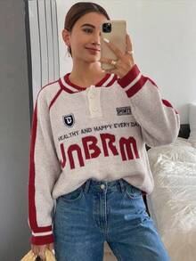 DAZY Women's Color Block Fluffy Oversized Pullover Sweater,Long Sleeve Tops,Fall Clothes School - Multicolor - View 15