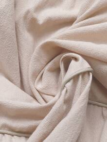Balvessa Textured Vacation & Daily Versatile Dress For Middle-Aged And Elderly Women - Khaki - View 5