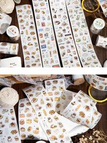 Twilight Die Cut Special Oil Washi Tape Mini Light Life Series Cute Daily Home Hand Drawn Decorative Tapes For Journaling Scrapbooking DIY Crafts - Multicolor - View 6