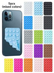 Double-Sided Suction Cup Phone Holder, Each Side Has 24 Suction Cups. Detachable Phone Stand, Waterproof, 360° Rotation. Suitable For Bathroom Wall, Glass Mirror, Vanity, And Other Smooth Surfaces, Not Suitable For Rough Walls. Fits All Phones And Mini Tablets. - Multicolor - View 22